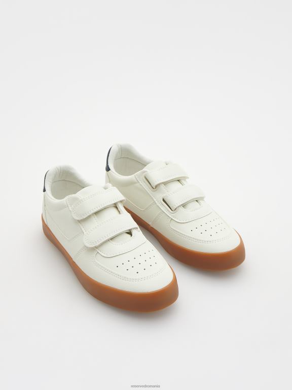 alb Reserved băieți pantofi adidași cu închidere cu velcro 648HZ2062