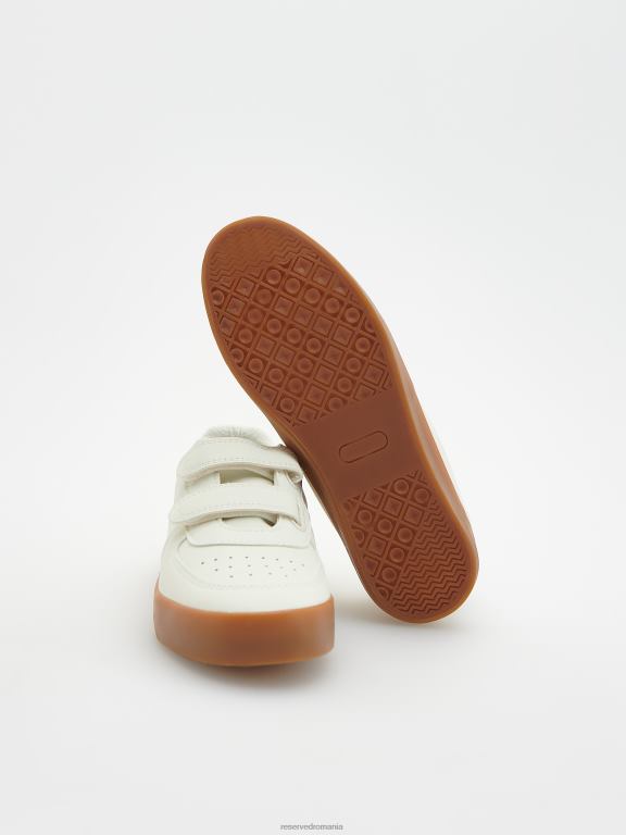 alb Reserved băieți pantofi adidași cu închidere cu velcro 648HZ2062