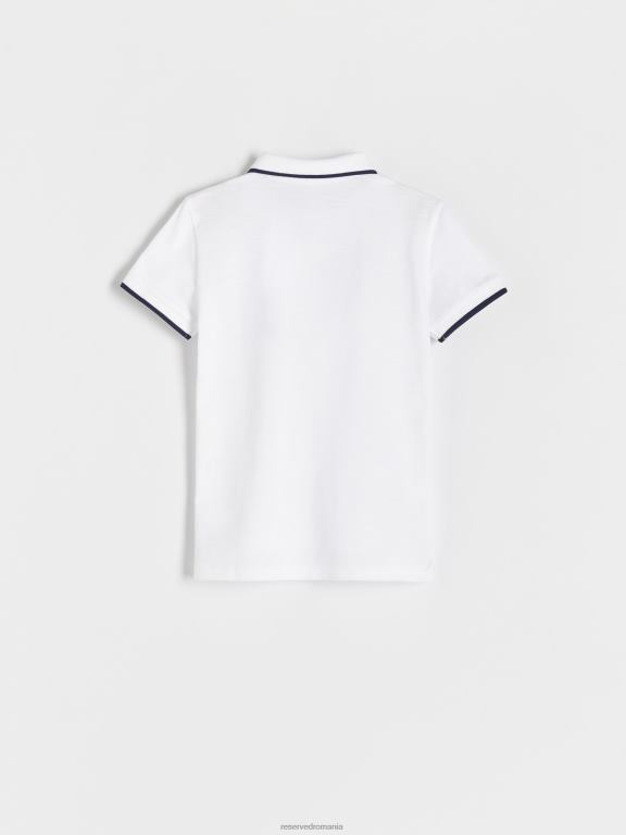 alb Reserved băieți îmbrăcăminte maiou Polo 648HZ2145