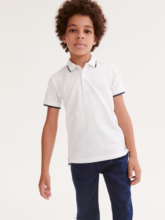 alb Reserved băieți îmbrăcăminte maiou Polo 648HZ2145