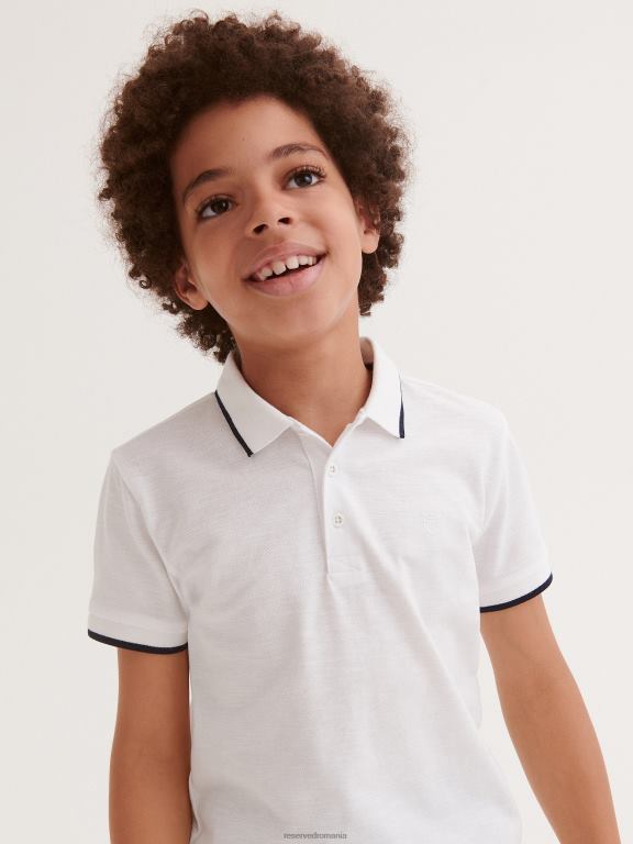alb Reserved băieți îmbrăcăminte maiou Polo 648HZ2145