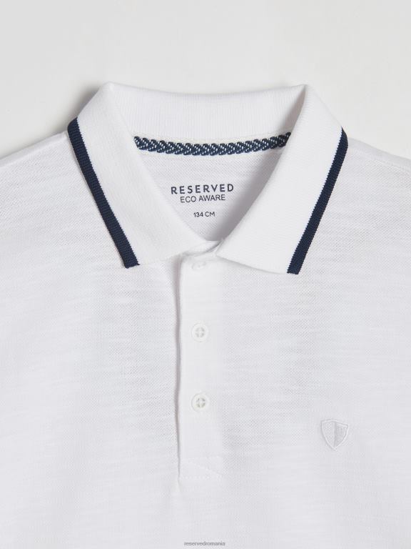 alb Reserved băieți îmbrăcăminte maiou Polo 648HZ2201