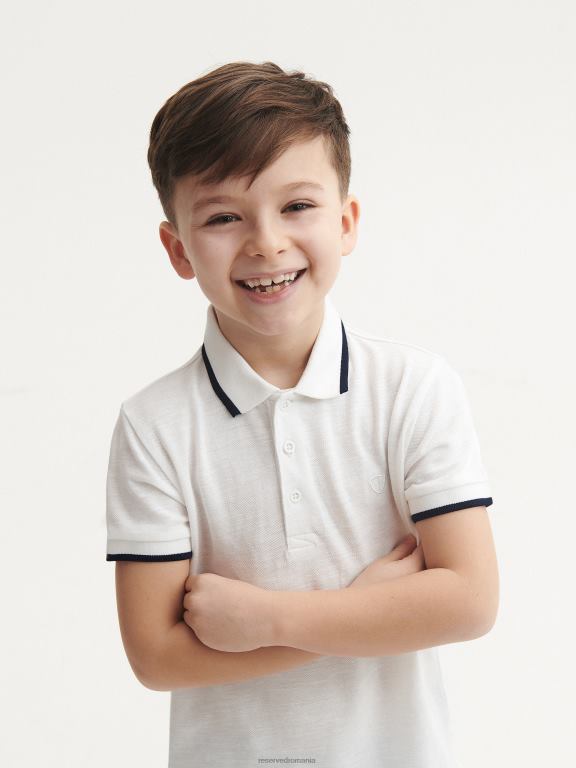 alb Reserved băieți îmbrăcăminte maiou Polo 648HZ2201