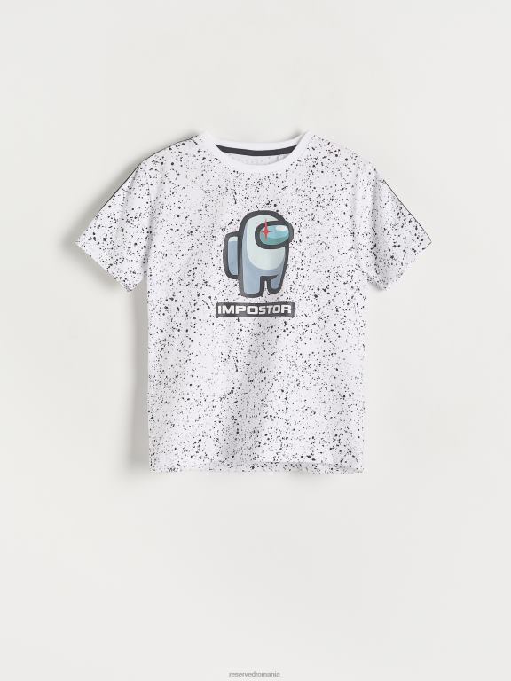 alb Reserved băieți îmbrăcăminte printre noi tricou 648HZ2151