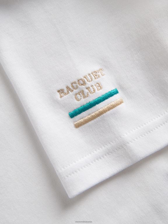 alb Reserved băieți îmbrăcăminte tricou cu detalii de broderie 648HZ2051