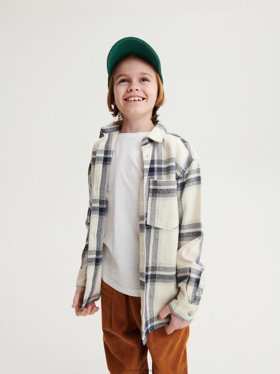 alb Reserved băieți îmbrăcăminte tricou din bumbac 648HZ2052