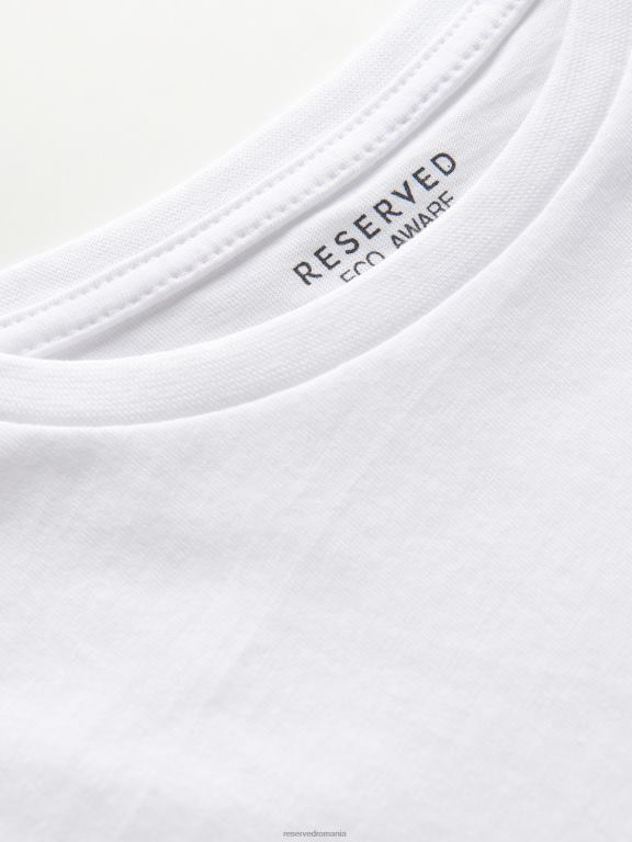 alb Reserved băieți îmbrăcăminte tricou din bumbac 648HZ2052