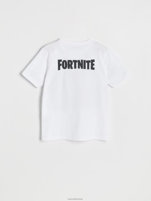 alb Reserved băieți îmbrăcăminte tricou din bumbac fortnite 648HZ2208