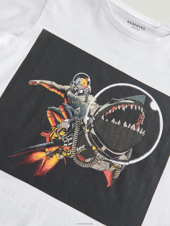 alb Reserved băieți îmbrăcăminte tricou din bumbac fortnite 648HZ2208