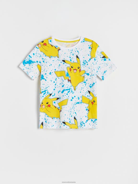 alb Reserved băieți îmbrăcăminte tricou pokemon 648HZ2146