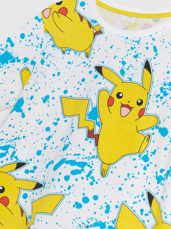 alb Reserved băieți îmbrăcăminte tricou pokemon 648HZ2146