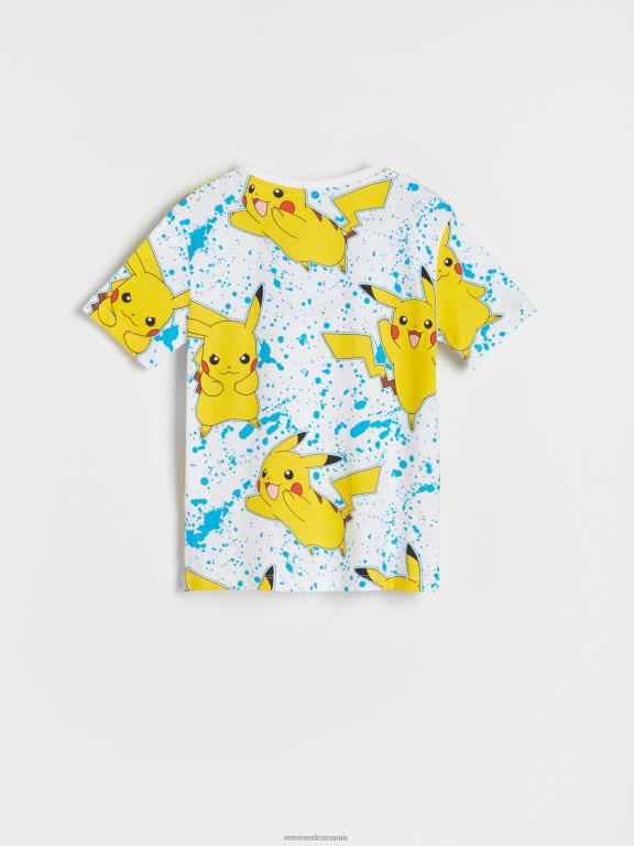 alb Reserved băieți îmbrăcăminte tricou pokemon 648HZ2146