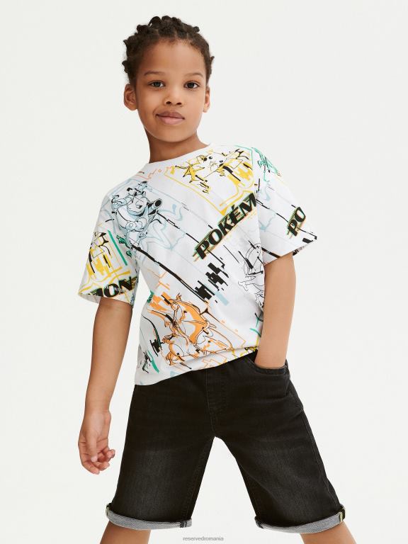 alb Reserved băieți îmbrăcăminte tricou pokemon 648HZ2186