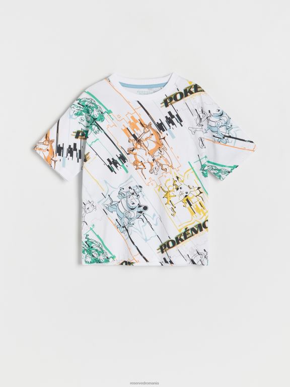 alb Reserved băieți îmbrăcăminte tricou pokemon 648HZ2186