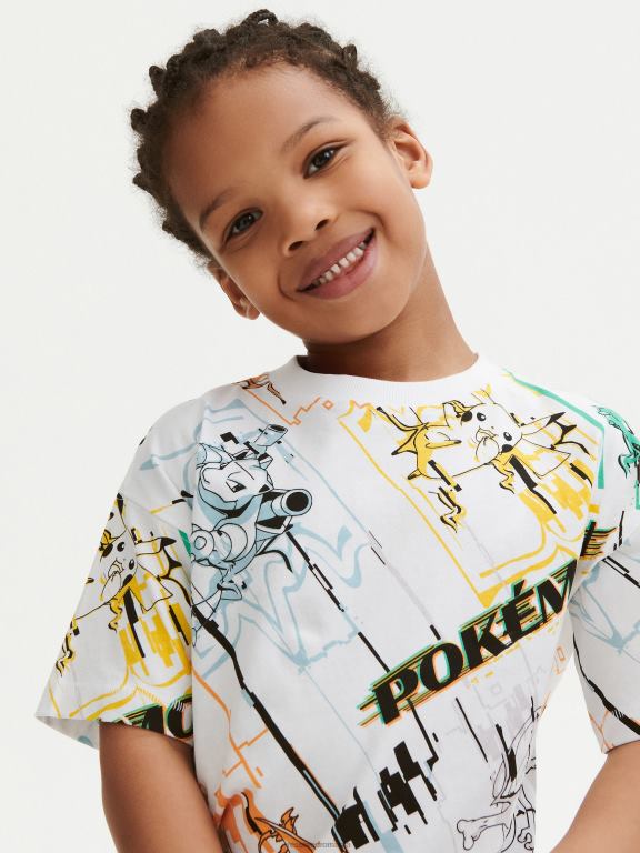 alb Reserved băieți îmbrăcăminte tricou pokemon 648HZ2186