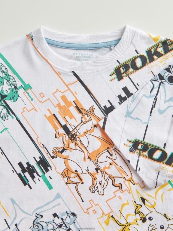 alb Reserved băieți îmbrăcăminte tricou pokemon 648HZ2186