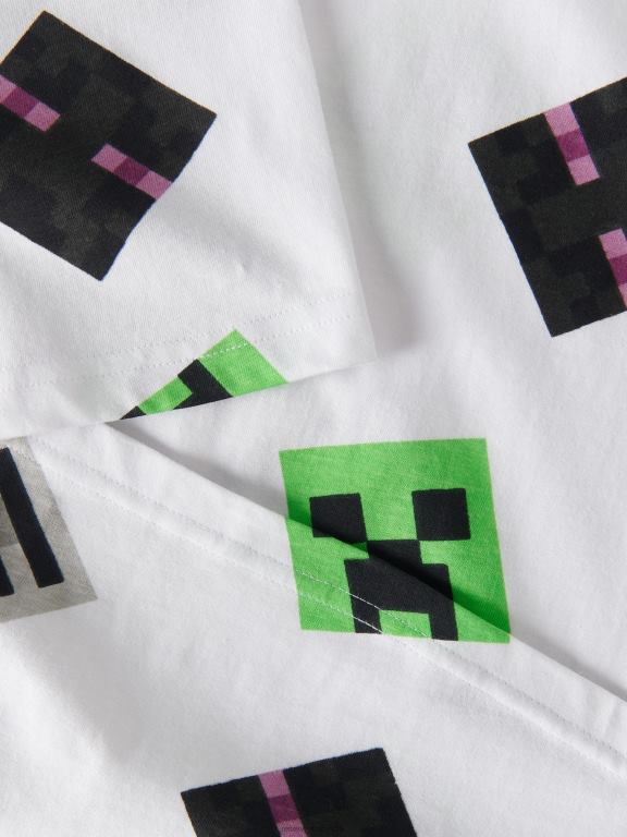 alb Reserved băieți îmbrăcăminte tricou supradimensionat minecraft 648HZ2156