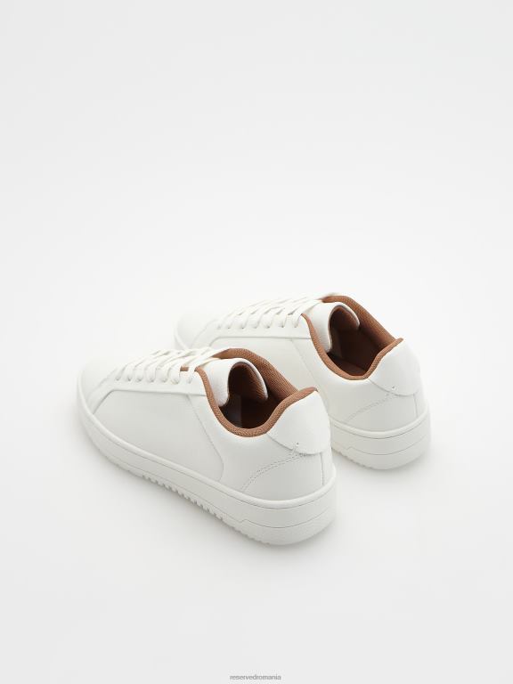 alb Reserved bărbați pantofi adidași din piele artificială 648HZ1647