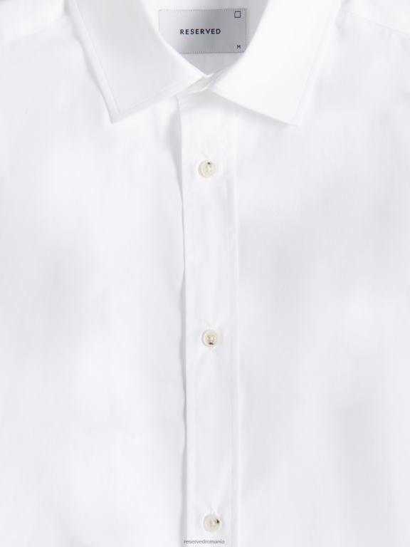 alb Reserved bărbați îmbrăcăminte cămașă boxy fit 648HZ1384