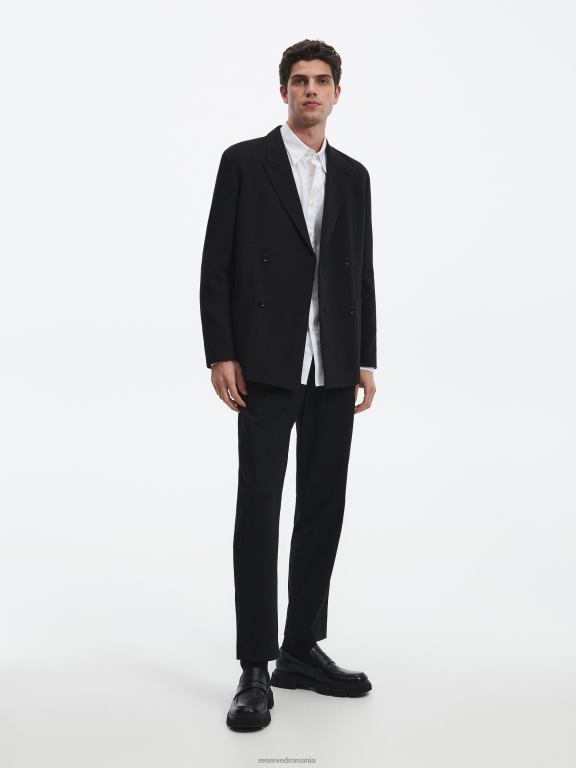 alb Reserved bărbați îmbrăcăminte cămașă din bumbac cu potrivire obișnuită 648HZ1397