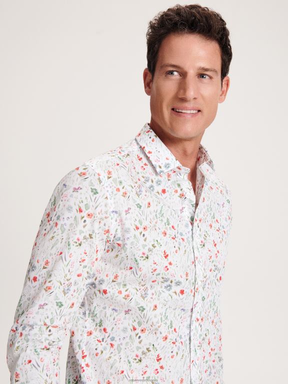 alb Reserved bărbați îmbrăcăminte cămașă slim fit 648HZ1370