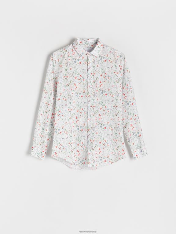 alb Reserved bărbați îmbrăcăminte cămașă slim fit 648HZ1370