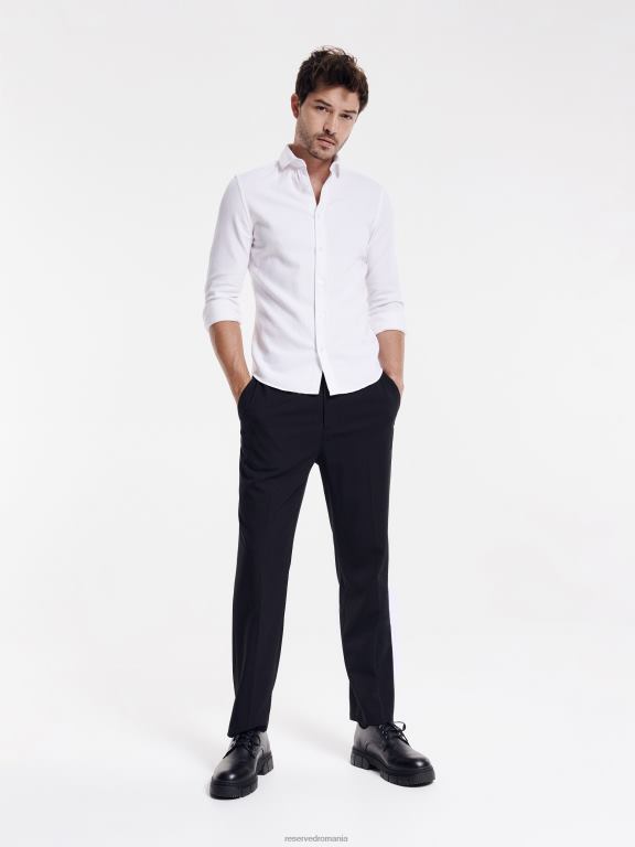 alb Reserved bărbați îmbrăcăminte cămașă super slim fit 648HZ1394