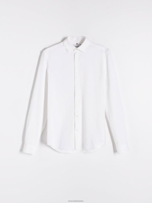 alb Reserved bărbați îmbrăcăminte cămașă super slim fit 648HZ1394