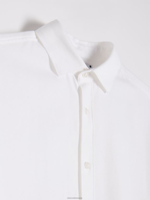 alb Reserved bărbați îmbrăcăminte cămașă super slim fit 648HZ1394