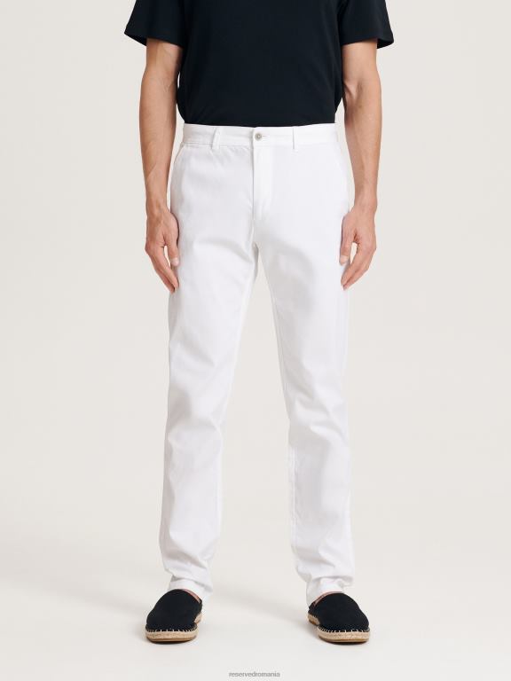 alb Reserved bărbați îmbrăcăminte pantaloni chino slim fit noi 648HZ1509