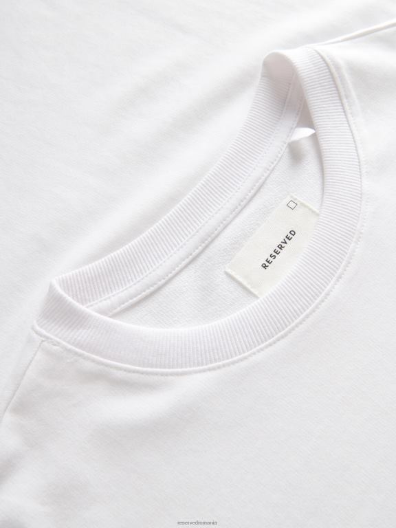 alb Reserved bărbați îmbrăcăminte tricou boxy 648HZ1211