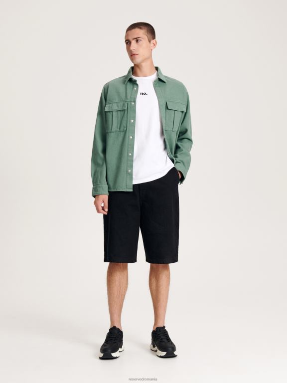 alb Reserved bărbați îmbrăcăminte tricou confortabil cu imprimeu regulat 648HZ1155