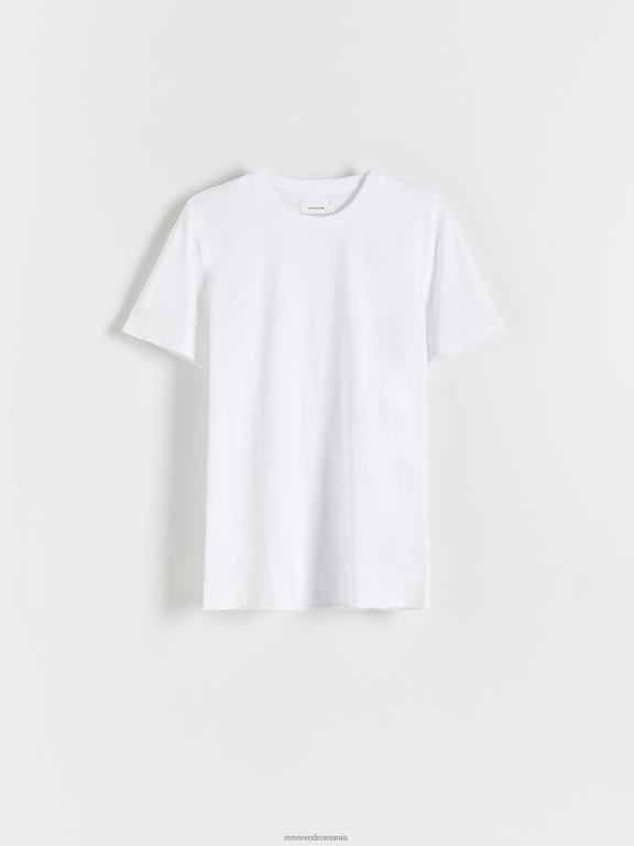 alb Reserved bărbați îmbrăcăminte tricou cu potrivire regulată în stil nou 648HZ1168