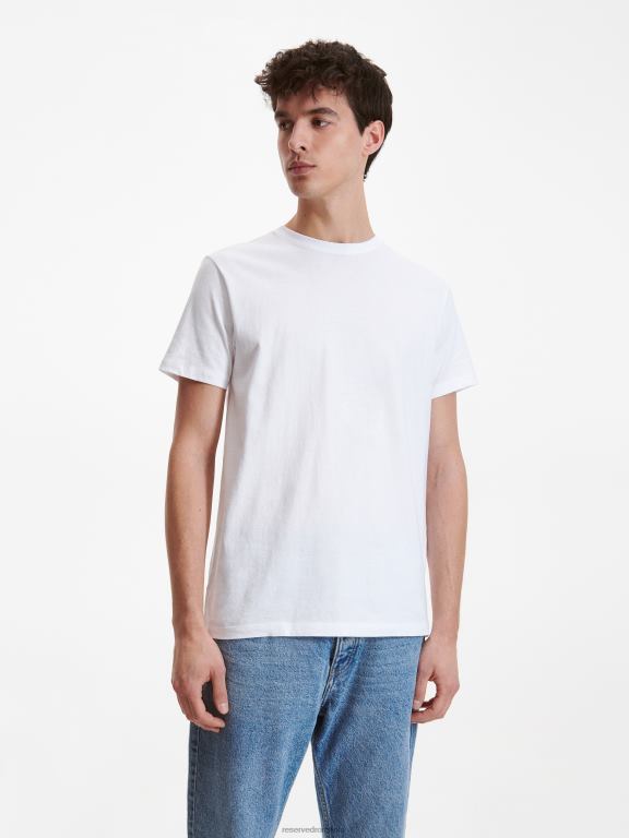 alb Reserved bărbați îmbrăcăminte tricou nou regular fit 648HZ1199