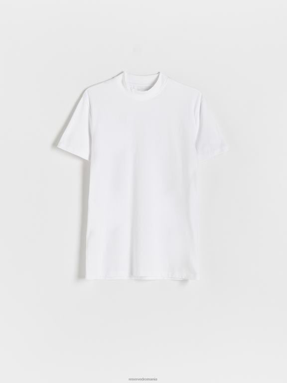 alb Reserved bărbați îmbrăcăminte tricou slim fit 648HZ1224