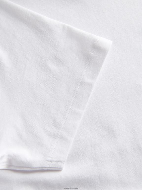 alb Reserved bărbați îmbrăcăminte tricou slim fit 648HZ1224