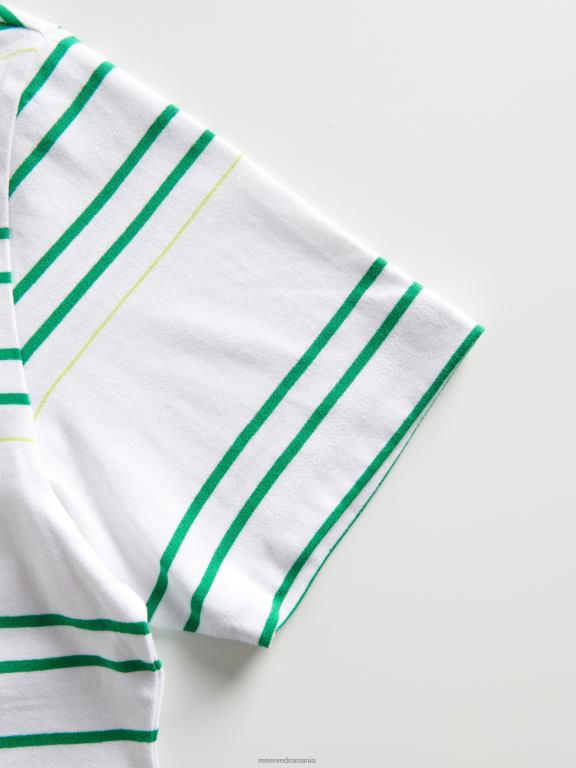 alb Reserved bărbați îmbrăcăminte tricou supradimensionat 648HZ1273