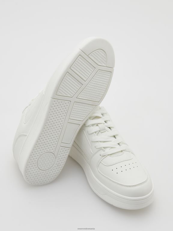 alb Reserved femei pantofi adidași cu șireturi 648HZ163
