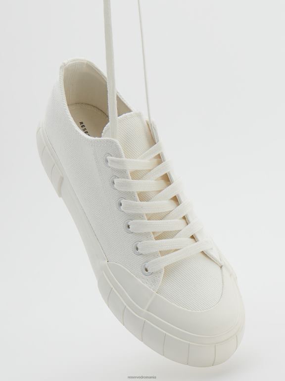 alb Reserved femei pantofi adidași din material textil 648HZ166