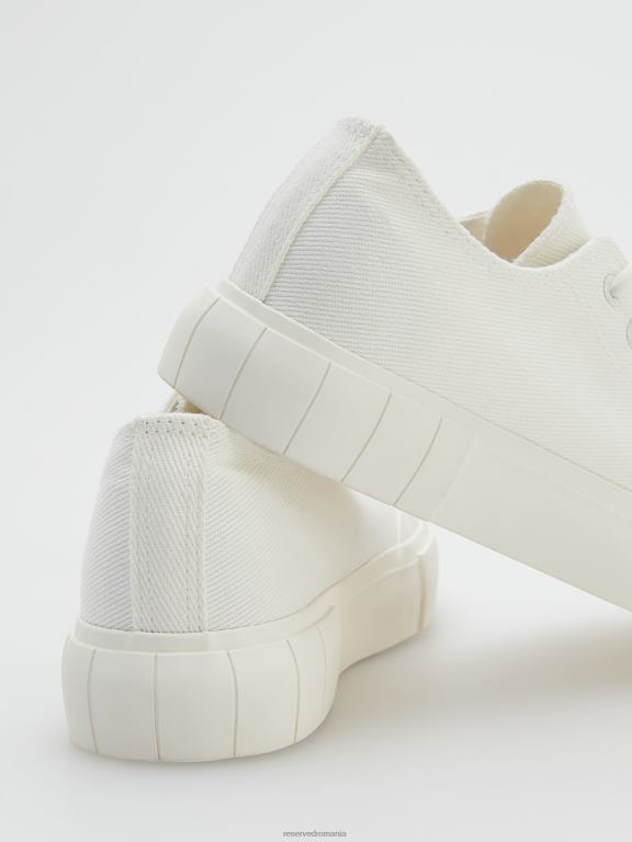 alb Reserved femei pantofi adidași din material textil 648HZ166