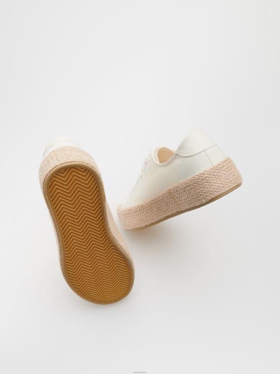 alb Reserved femei pantofi pantofi sport cu platformă țesătă 648HZ968