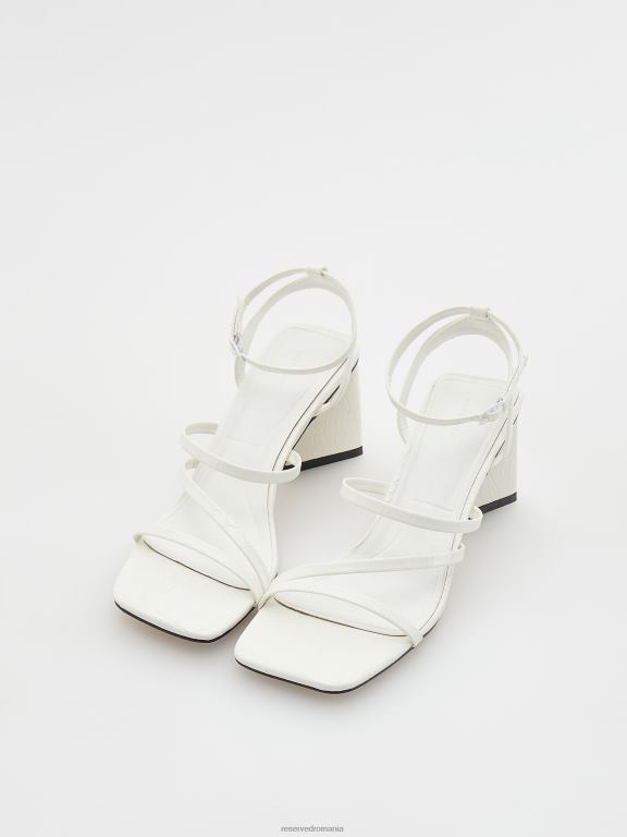 alb Reserved femei pantofi sandale cu toc înalt 648HZ947
