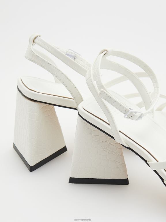 alb Reserved femei pantofi sandale cu toc înalt 648HZ947