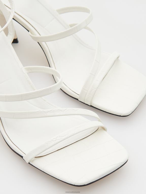 alb Reserved femei pantofi sandale cu toc înalt 648HZ947