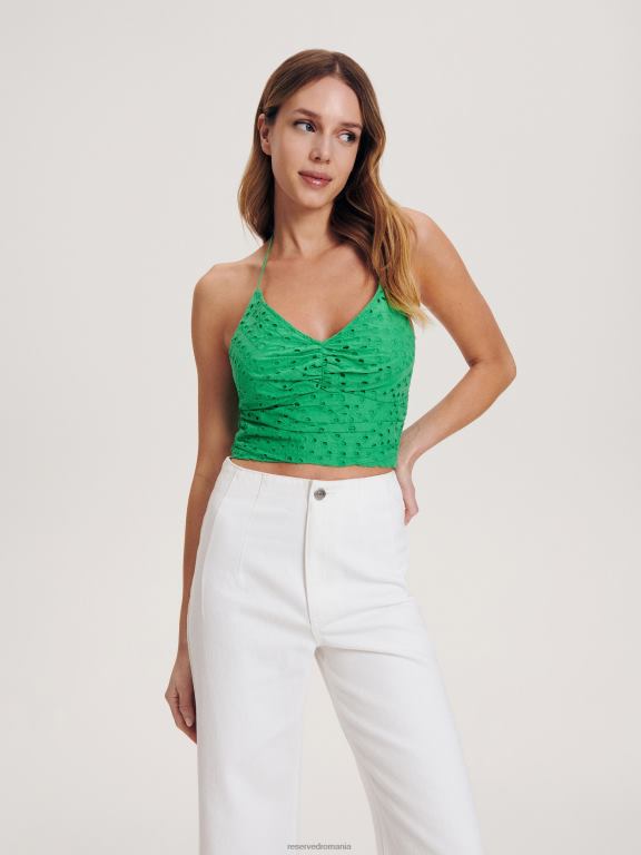 alb Reserved femei îmbrăcăminte blugi bogati in bumbac 648HZ805