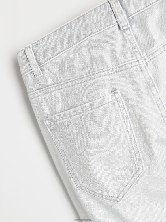 alb Reserved femei îmbrăcăminte blugi cu talie mijlocie 648HZ784