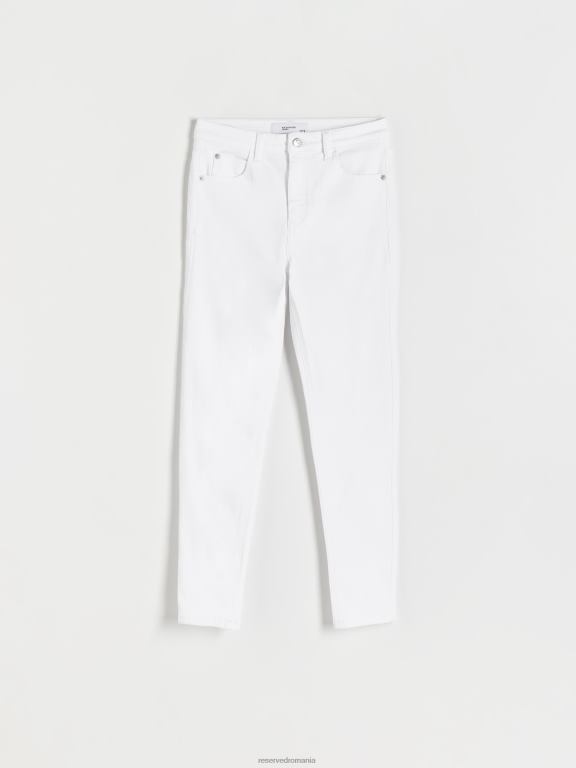 alb Reserved femei îmbrăcăminte blugi subțiri 648HZ742