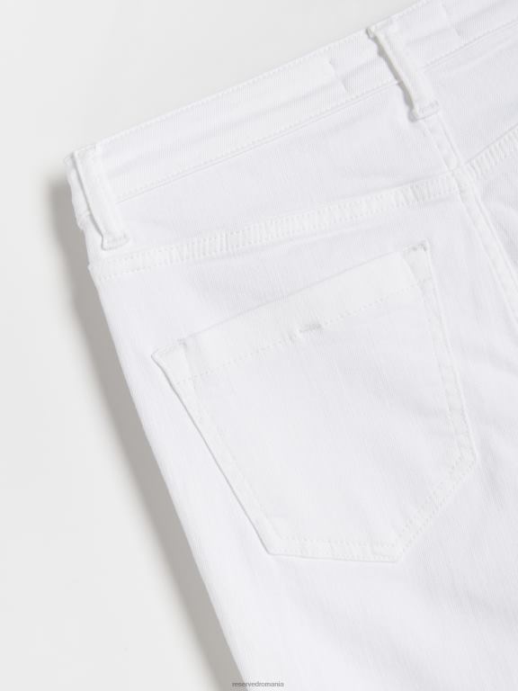 alb Reserved femei îmbrăcăminte blugi subțiri 648HZ742