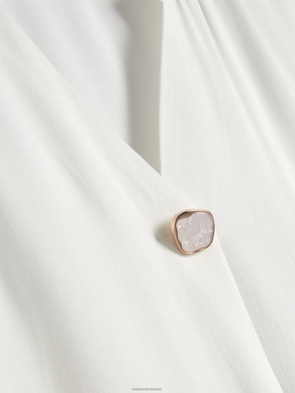 alb Reserved femei îmbrăcăminte bluză din viscoză 648HZ318