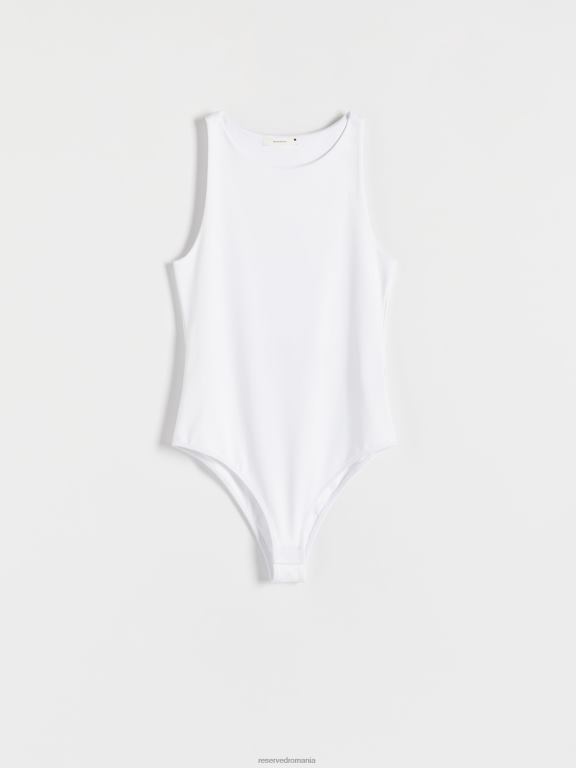 alb Reserved femei îmbrăcăminte body fără mâneci 648HZ125